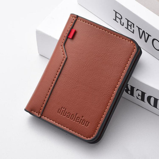Dibaoleiou K3315 Portable Vertical Men Billfold 2-Fold Large Capacity Wallet & Card Holder