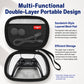 Open black controller storage case with double-layer mesh pad and wrist strap