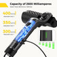 Cordless rotary grill brush handle with LED speed indicator and rotating brush tube