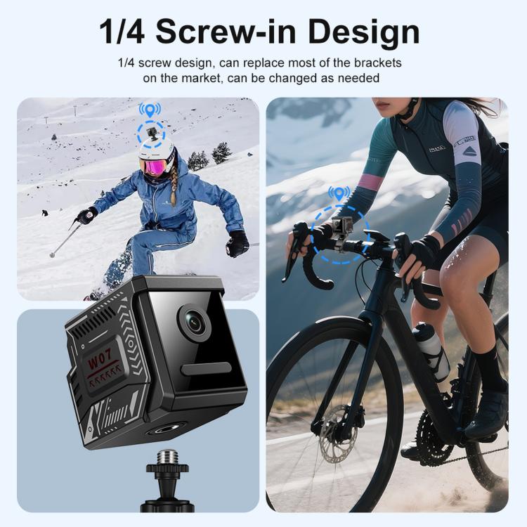 Black security camera with 1/4 screw-in base for mounting