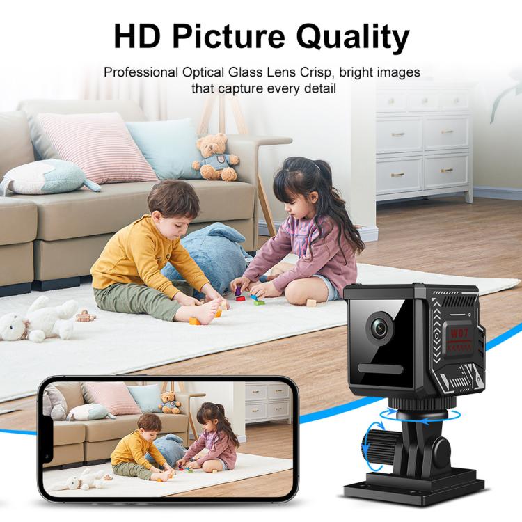 Black WiFi night-vision security camera with adjustable mounting bracket