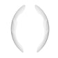 White steering wheel cover insert panels, curved matching pair