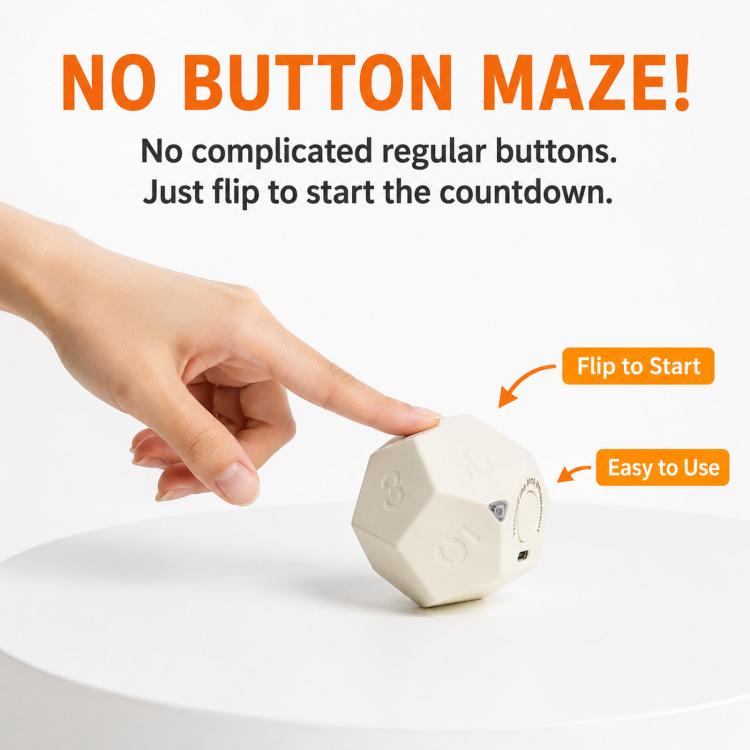 12 Sided Gravity Sensing Timer Kitchen Reminder Time Manager