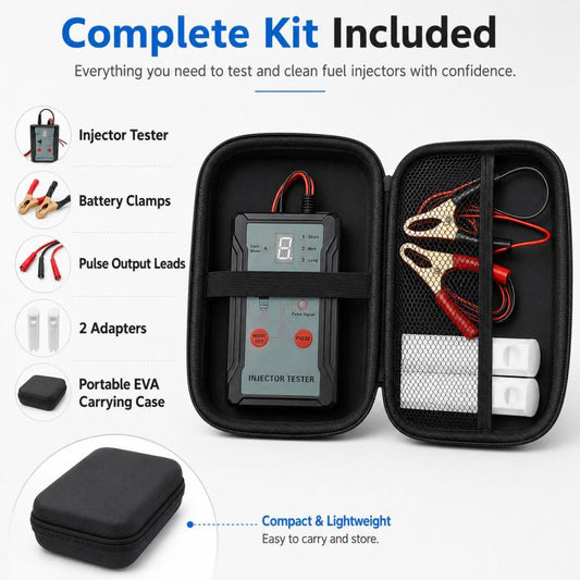 Fuel Injector Tester And Cleaner With 2 Size Adapters