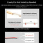 Cuttable LED strip with adhesive backing and 12V positive/negative wiring diagram