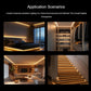 Warm white LED strip for ambient lighting in rooms and along stair edges