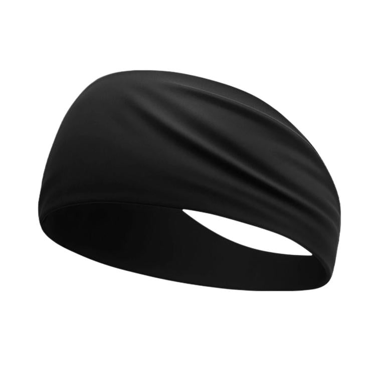 Widened black quick-dry headband, sweat-wicking sports hair band for kids