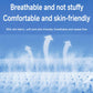 Breathable kids sports headband, blue fabric texture background (no product close-up)