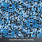 Kids widened headband with blue geometric print, sporty stretch fabric