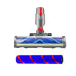 Replacement vacuum cleaner floor brush with blue roller and two red accents
