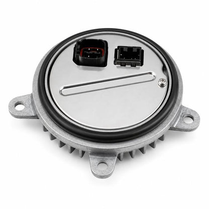 Xenon lamp ballast control module with mounting tabs and two electrical connectors