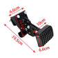 Adjustable gas and brake pedal extender with textured foot pads and mounting plate