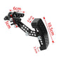 Adjustable pedal extension bracket with textured pads and length adjustment hardware