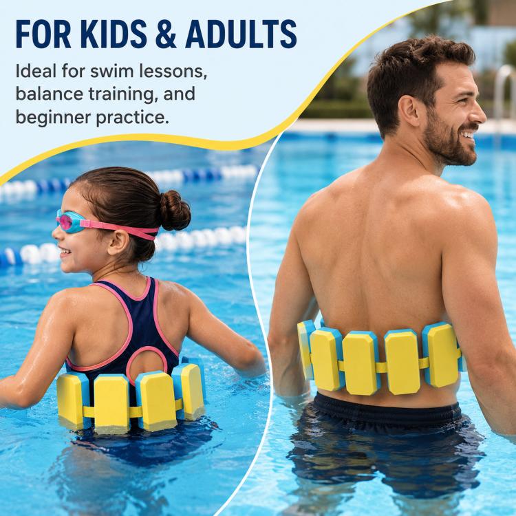 Swimming Waist Belt With Back Float Board
