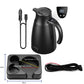12V/24V digital display car kettle with base plate and 4m power cable, black