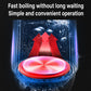 12V/24V digital display car kettle showing heated water circulation, black