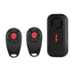 Vehicle vibration anti-theft alarm kit with alarm host and two black remote key fobs