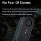Waterproof vehicle vibration alarm host with raindrop splashes on front panel