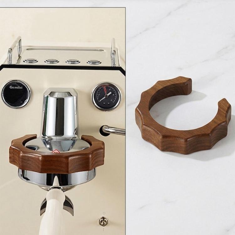 Walnut wood anti-scald ring accessory for espresso machine steam group