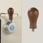 Walnut wood steam lever knob with threaded base for espresso machine