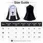 Size guide chart for nun pet costume with S, M, L measurements and weight info.