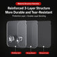 Clear adhesive wall hooks with reinforced layers for holding rackets, two transparent clips