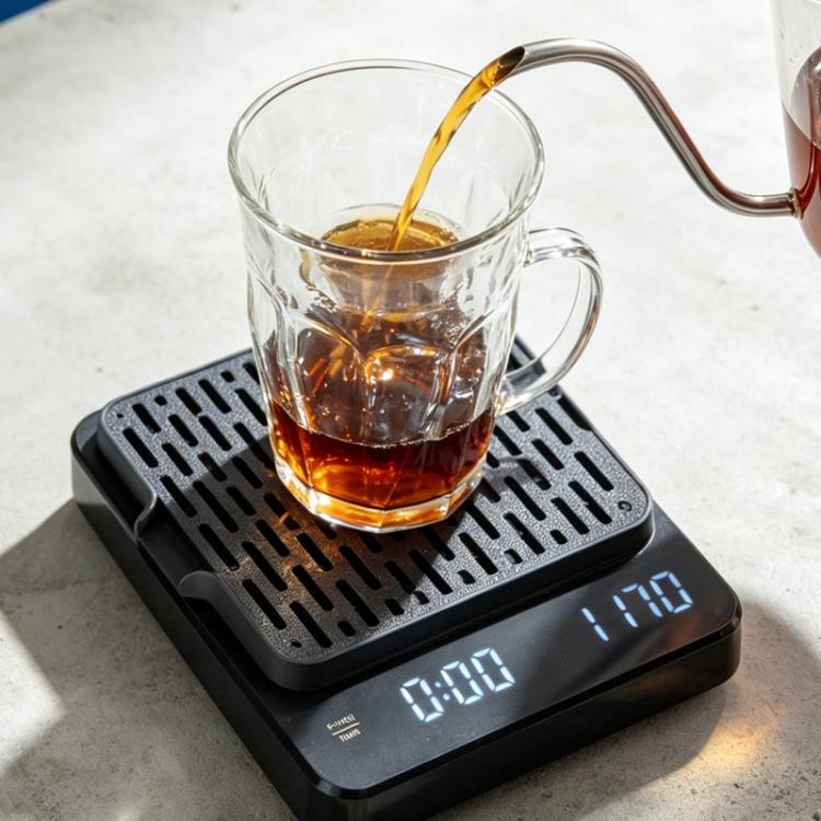 Self-Draining Espresso Scale Drip Tray 3D-Printed PLA Sloped Coffee Scale Protector