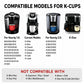 Stainless steel K-cup filter pod with gray lid
