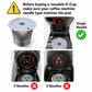 Single-needle stainless steel K-cup filter pod for correct needle matching