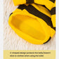 Dog hoodie coat with yellow U-shaped belly opening and black striped body