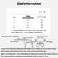 Size information chart for dog hoodie coat, unit CM