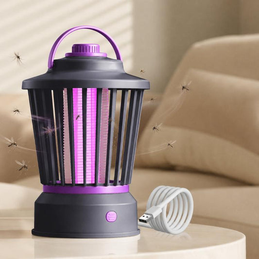 Portable Mosquito-Killing Night Light For Home And Outdoor Use, Beige Straight Plug, Gray-purple Straight Plug, Beige Charger/Plug-in, Gray Purple Charger/Plug-in