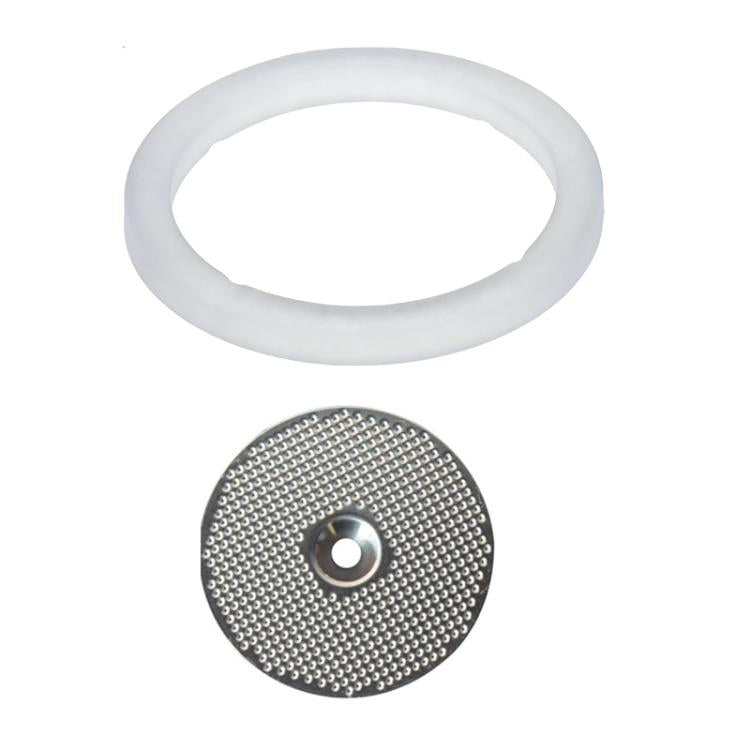 Espresso machine shower screen and silicone gasket set, mesh disc and white seal ring