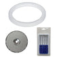 Espresso machine shower screen, silicone gasket ring, and pick-tool accessory kit