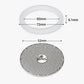Silicone gasket ring and shower screen with size dimensions diagram