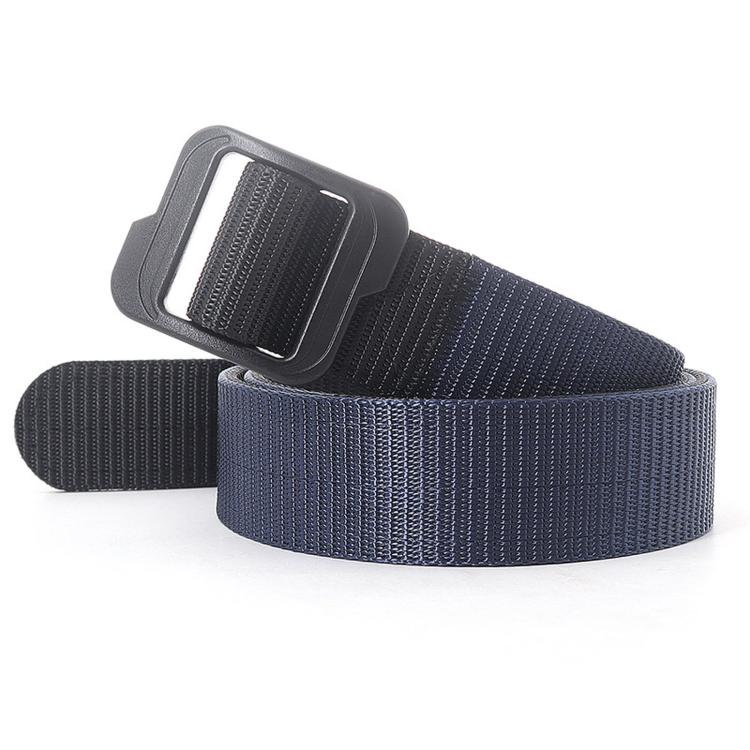 Men Web Thickened Double-Sided Canvas Belts With Plastic Buckle, 110cm, 120cm, 130cm