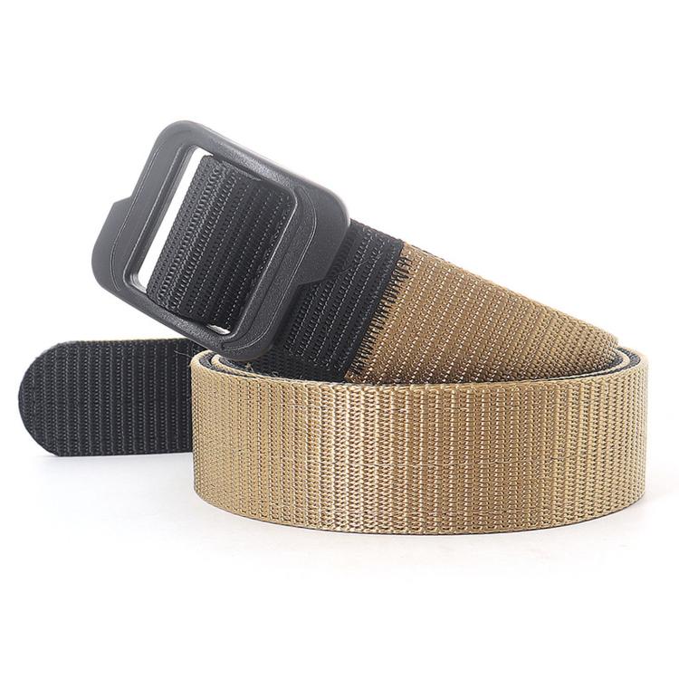 Men Web Thickened Double-Sided Canvas Belts With Plastic Buckle, 110cm, 120cm, 130cm