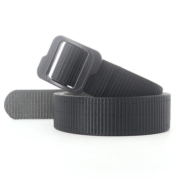 Men Web Thickened Double-Sided Canvas Belts With Plastic Buckle, 110cm, 120cm, 130cm