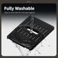 Black washable drip tray protective cover showing water splashes over surface