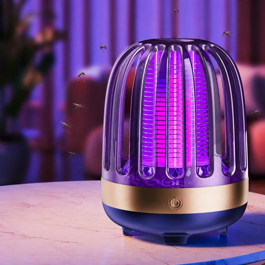 Home USB Electric Mosquito Killer Outdoor LED Mosquito Lamp, Navy Blue Rechargeable, Golden Beige Rechargeable, Navy Blue Direct Plug, Golden Beige Direct Plug