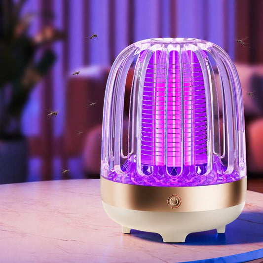 Home USB Electric Mosquito Killer Outdoor LED Mosquito Lamp, Navy Blue Rechargeable, Golden Beige Rechargeable, Navy Blue Direct Plug, Golden Beige Direct Plug