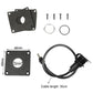 Black DC power inlet wall mount with 60mm size diagram and 30cm cable length
