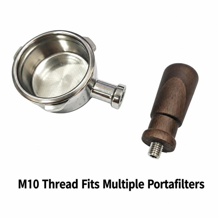 Walnut Wooden Handle Replacement Compatible with M10 Espresso Portafilters