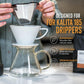 Reusable coffee filter insert designed for Kalita Wave 185 pour-over drippers