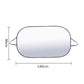 Front windshield sunshade size diagram, 140 x 80 cm silver reflective panel
