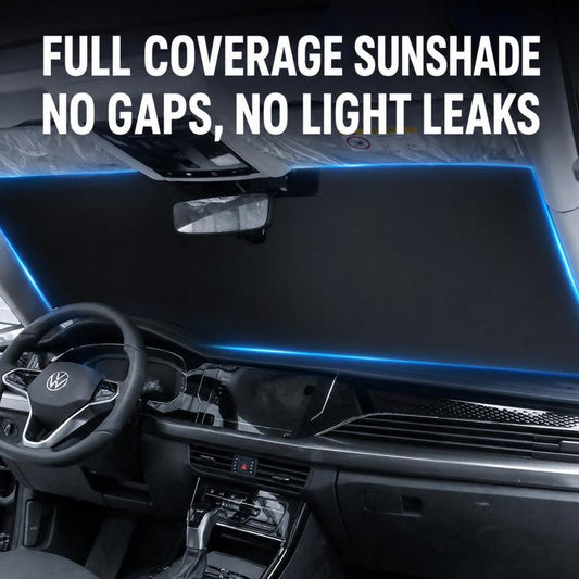 Silver Coated Car Front Windshield Sunshade Vehicle Heat Insulation Sun Shield, 140 x 80cm