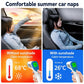 Front windshield sunshade in use, helping keep the car cabin cooler