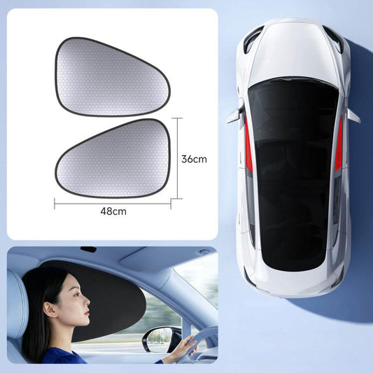 Graphene Car Window Sunshades Electrostatic Adsorption Heat Insulation Car Curtains For UV Protection, Driver, Passenger Seat, 1 Pair Front Window, 1 Pair Rear Window, 4pcs / set, 5pcs / set