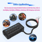 5-channel 12V motorcycle fuse box relay kit with attached wiring harness loop