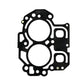Cylinder gasket with two circular ports and multiple mounting cutouts, black